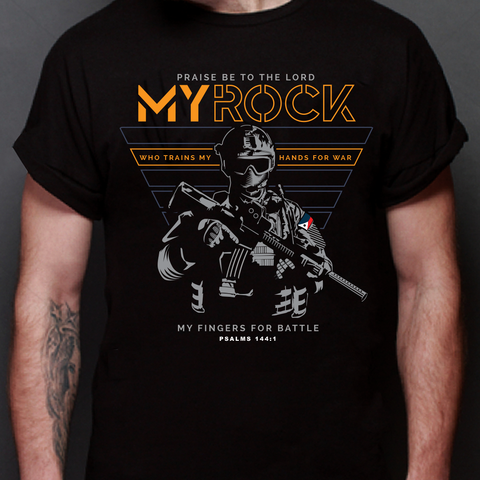 Lord My Rock Psalms 144:1 T-Shirt